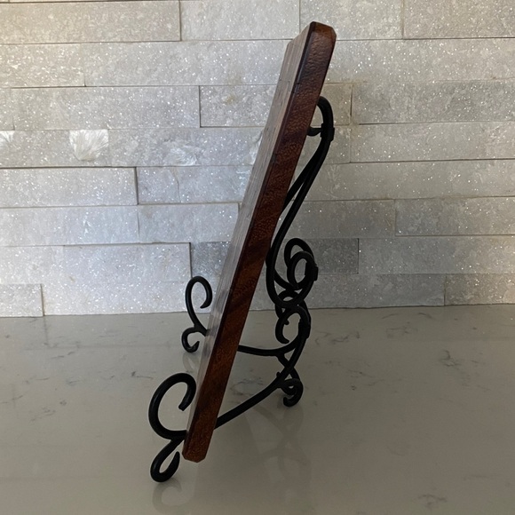 🖤Art Deco Marquetry Inlaid Wood Board Tropical Toucan Bird and Flowers - Picture 6 of 7